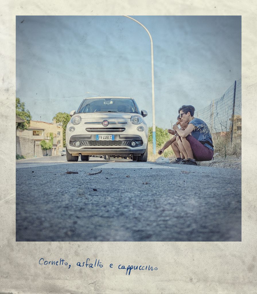 Pastry, asphalt and Cappuccino